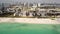 Downward facing side view of Miami Beach FL aerial clip