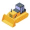 Dozer bulldozer machine icon, isometric style