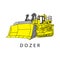 DOZER HEAVY EQUIPMENT BULLDOZER VECTOR