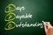 DPO - Days Payable Outstanding acronym, business concept on blackboard