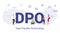 Dpo days payable outstanding concept with big word or text and team people with modern flat style - vector