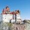 Dracula Castle Bran. Medieval castle on top of the hill 3D Illustration