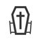 Dracula coffin, Halloween related, glyph icon design