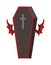 Dracula Coffin vector illustration.