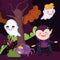 Dracula ghosts spider forest trees halloween