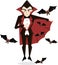 Dracula halloween character illustration