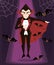 Dracula halloween character vector illustration