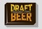 Draft Beer Typographic Sign Design For Pubs Restaurants Bars For Promotion.