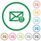 Draft mail outlined flat icons