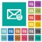 Draft mail square flat multi colored icons