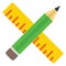 Draft Tools  Color Vector Icon which can easily modify or edit