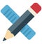 Draft Tools, Pencil Isolated Vector Icon