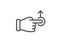 Drag drop gesture line icon. Slide arrow sign. Swipe action. Vector