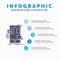 drag, mobile, design, ui, ux Infographics Template for Website and Presentation. GLyph Gray icon with Blue infographic style