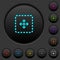 Drag object dark push buttons with color icons