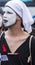 A drag queen looking like a scary nun attending the Gay Pride parade also known as Christopher Street Day CSD in Munich, Germany