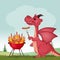 Dragon at the barbecue