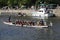 DRAGON BOAT RACING RIVER OUSE, YORK, YORKSHIRE, UK