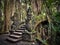 Dragon Bridge at the Monkey Forest Sanctuary in Ubud, Bali