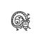 Dragon china zodiac line icon