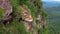 Dragon crest rock in the jungle of Krabi Thailand, couple men and woman looking out over jungle