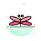 Dragon, Dragonfly, Dragons, Fly, Spring Abstract Flat Color Icon Template