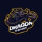Dragon e-sport gaming mascot logo template