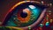 dragon eyeball, multicolored abstraction