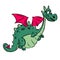 Dragon fairy animal cheerful cartoon illustration