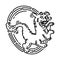 Dragon Feng Shui Symbol Icon. Doodle Hand Drawn or Outline Icon Style