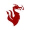 Dragon Flame Logo Design Mascot Template Vector Isolated