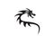 Dragon flat color logo template vector illustration