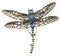 Dragon-fly pendant jewelry isolated on white
