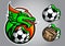 Dragon football logo vector emblem