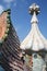 Dragon form roof fragment of Casa Batllo by Antoni Gaudi.