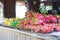 Dragon Fruit and Bananas Market in Vietnam Mekong Delta