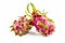 Dragon fruit isolated on white background, fresh pitahaya or pitaya