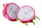 Dragon fruit with sliced Pitaya or Pitahaya on white background