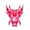 Dragon Head Front Low Polygon Style