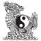 Dragon-headed Turtle and Yin Yang symbol