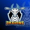 Dragon Hockey Animal Team Badge