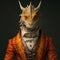 Dragon Humanoid: A Modernist Minimalist Portrait In Realistic Textures