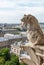 A dragon-Like Gargoyle on Notre Dame Cathedral