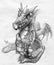 Dragon pencil sketch