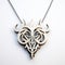 Dragon Pendant Necklace: Organic Forms Blending With Geometric Shapes