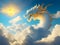 Dragon\\\'s Embrace: Enchanting Images of Clouds, Sky, Sun, and Mythical Beings