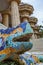 Dragon salamandra of gaudi mosaic in park guell of Barcelona of