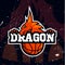 Dragon sport logo basketball design