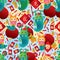 Dragon year zodiac Chinese seamless pattern