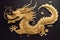 Dragon zodiac sign gold. Generate Ai